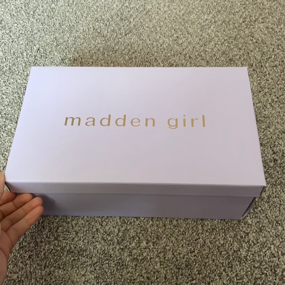 Never worn Steve Madden black faux croc sandals